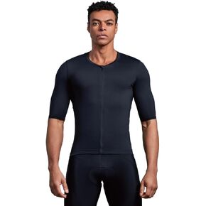 EASYINPRO Wind Tunnel Fabric Men’s Cycling Jersey Tops Bike Biking Shirts Pro Anti UV, Full Zipper, Reflective Pocket Black
