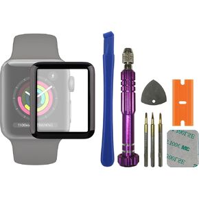 New Front Outer Lens Glass Screen Replacement for Apple Watch Series 1 42mm 1 42mm Sport Version A1758 A1554 A1803 (1st Generation) with Free Repair Tools Kit.(No LCD Touch ＆ Digitizer)