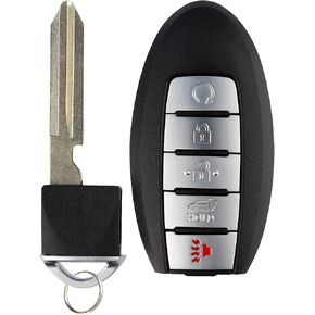 KeylessOption Keyless Entry Remote Car Key Fob Control 5-Button Start SUV Smart Replacement for 2017-2020 Nissan Rogue (KR5S180144106, S180144110, 7812D-S180106)