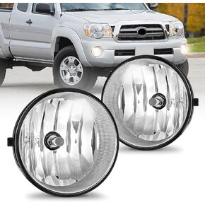 Nilight Fog Lights Assembly Compatible with 2014 2015 2016 2017 2018 2019 2020 2021 Toyota Tundra Fog Light Replacement Clear Lens Driver and Passenger Side, 2 Years Warranty