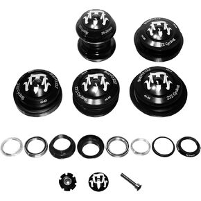 ZTZ 1-1/8 Bike Headset,34 44 44-55 44-56 41.8-52mm Threadless Double Sealed Bearings MTB Headsets, for Bicycle Straight Tapered Tube Fork Frame Expander Plug Star Nut