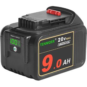 20V 9.0Ah Replacement Battery Compatible with Dewalt 20V Max Battery with Digital Indicator