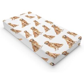 Baby Crib Sheets for Boys Girls Golden Retriever Fitted Crib Sheet for Standard Crib and Toddler Mattress Baby Crib Sheets Neutral Crib Mattress Sheet Super Soft Stretchy Baby Sheet 28''×52''