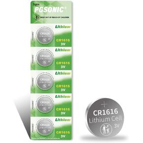 PGSONIC CR1616 3V Lithium Battery (5pcs)