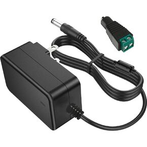 24V 2.5A Power Supply Adapter AC100-240 to DC 5.5mmx 2.5mm Plug 24V 2.5A AC/DC Power Supply Terminal for LED Strip Light CCTV Camera etc.