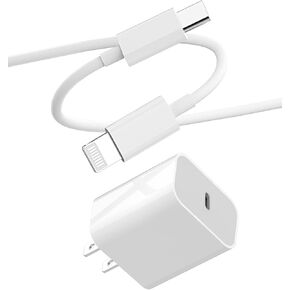 USB C Fast PD Wall Charger Block 5ft Cable 18W 20W Watt Power Charging Adapter Quick Box Compatible with Ipad ARI iPhone 11 12 PRO MAX Mini XS XR SE2 8Plus Cord for Type C Plug