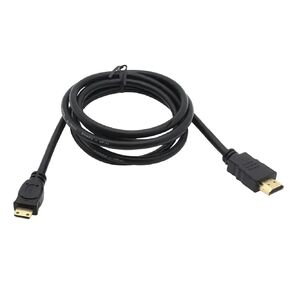 Mini HDMI to HDMI Cable | HIGH Speed | 6 FEET |Pure Copper HDMI Male to Mini HDMI Male Cable with Audio Return Channel | Bidirectional Adapter Compatible with Camera, Camcorder, Tablet and More