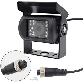 Bus Truck Backup Camera with 10Meters Cable 4 Pin Aviation Connector, Waterproof IR Night Vision Wide Angle Rear View Lens for Bus/RV Camper/Truck/Trailer/Van roof Mounted Fitting