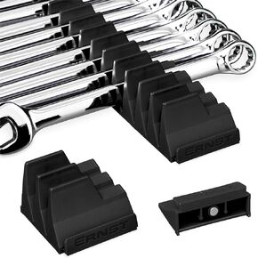 Ernst Manufacturing 5411M Magnetic Wrench Pro - Modular Wrench Storage for 40 Wrenches - Black