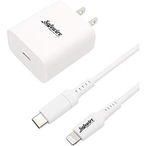 Apple Certified iPhone Fast Charger - Ultra Durable 6ft USB C to Lightning Cable and 20W USB-C Power Adapter Wall Plug for iPhone 13 12 11 Pro Max XS XR X 8 Plus 7 6S 6 SE 5S 5C 5 iPad iPod (White)