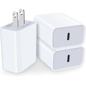 Pixel 9 Pro XL Fast Charger, 3-Pack 20W USB C Charger Type C Wall Charger Block for Google Pixel 9 8a 8 Pro 8 7a 7 Pro 6a 6 Pro 5 4XL 3a 2XL, USB C Power Adapter for iPhone 15 Pro Max/14/13/12/Pro/Max