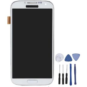 Screen Assembly Replacement, LCD Phone Digitizer Assembly Replacement Fit for Galaxy S4 Mobile Phone(White)