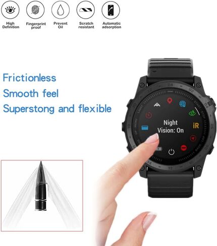 [ 3PCS ] Compatible with Gamin tactix 7 Screen Protector, PET Premium Real HD Protective Film Compatible for tactix 7 Pro Ballistic GPS Tactical Smartwatch in Saudi Arabia