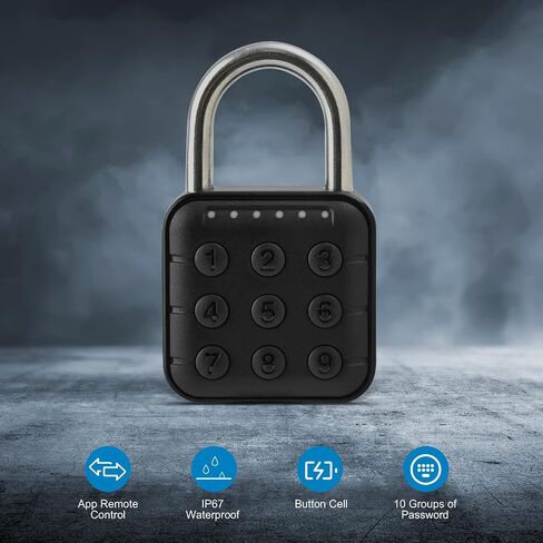 Combination Lock, Bluetooth Lock, Smart Padlock with TUYA APP Unlock, Locker Lock, Gym Lock with Keyless Password, Suitable for Gym, School, Travel, Outdoor in Saudi Arabia