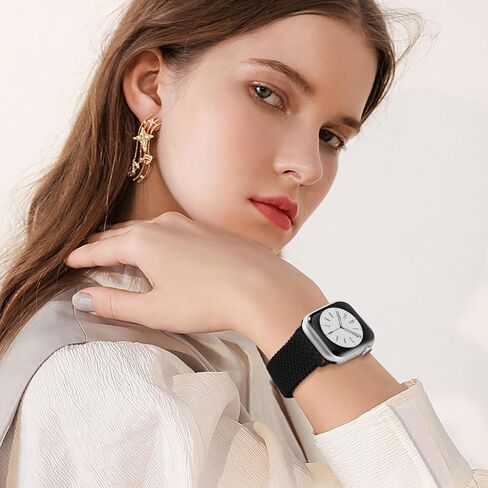 Magnetic Braided Solo Loop Compatible with Apple Watch Band 40mm 41mm 38mm 45mm 44mm 42mm 46mm 49mm Women Men, Stretchy Elastic Wristband Strap for iWatch SE SE 2 Series 10 9 8 7 6 5 4 3 Ultra Ultra 2 in Kuwait