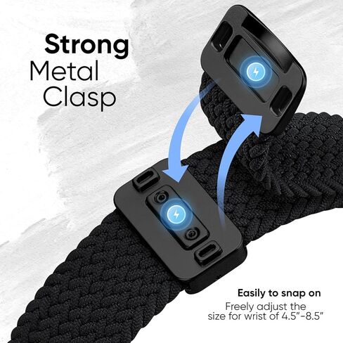 Magnetic Braided Solo Loop Compatible with Apple Watch Band 40mm 41mm 38mm 45mm 44mm 42mm 46mm 49mm Women Men, Stretchy Elastic Wristband Strap for iWatch SE SE 2 Series 10 9 8 7 6 5 4 3 Ultra Ultra 2 in Kuwait