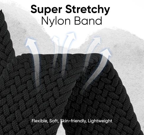 Magnetic Braided Solo Loop Compatible with Apple Watch Band 40mm 41mm 38mm 45mm 44mm 42mm 46mm 49mm Women Men, Stretchy Elastic Wristband Strap for iWatch SE SE 2 Series 10 9 8 7 6 5 4 3 Ultra Ultra 2 in Kuwait