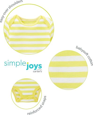 مجموعة Simple Joys من Carter's Baby للفتيات مكونة من 4 قطع وبنطلون ومريلة وقبعة in Kuwait