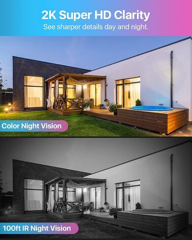 ZOSI 3K 5MP Pan/Tilt WiFi Security Camera, C296 Plug-in Home Surveillance Camera Outdoor, Person Vehicle Detection, Human Tracking, Night Vision, 2 Way Audio, Floodlight Siren, Cloud & SD Card Storage in Saudi Arabia