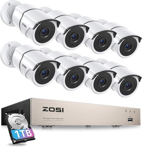 كاميرا ZOSI 3K 5MP Pan/Tilt WiFi Security Camera، C296 Plug-in Home Surveillance Camera Outdoor، اكتشاف مركبة الشخص، تتبع الإنسان، رؤية ليلية، صوت ثنائي الاتجاه، صفارة الإنذار الكاشفة، تخزين السحابة وبطاقة SD in Saudi Arabia