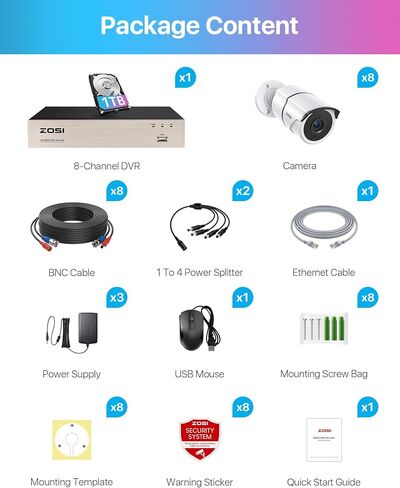 كاميرا ZOSI 3K 5MP Pan/Tilt WiFi Security Camera، C296 Plug-in Home Surveillance Camera Outdoor، اكتشاف مركبة الشخص، تتبع الإنسان، رؤية ليلية، صوت ثنائي الاتجاه، صفارة الإنذار الكاشفة، تخزين السحابة وبطاقة SD in Saudi Arabia