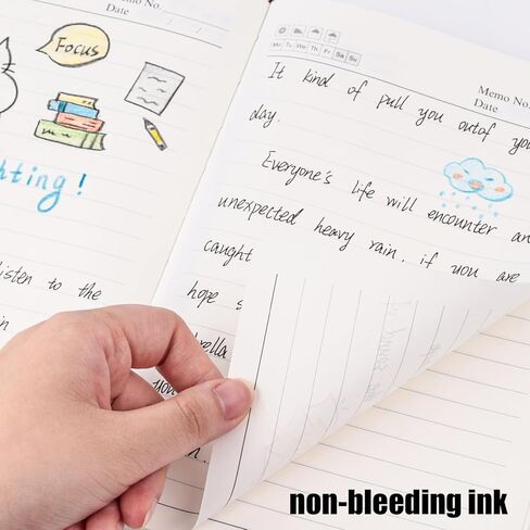 دفتر يوميات جلدي، 200 صفحة دفتر ملاحظات مسطر A5 غلاف فني يوميات للنساء والرجال والسفر المدرسي والأعمال التجارية باللون الأسود in Kuwait