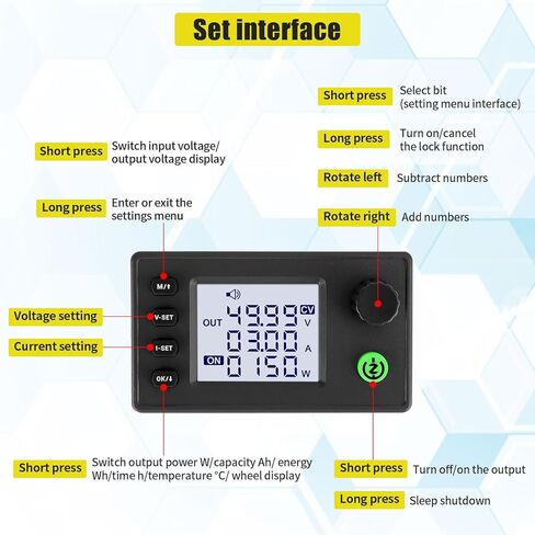 MakerHawk DC Buck Converter 1430W 6-75V to 0-65V 0-22A Stepdown Voltage Regulator with Cooling Fan, Constant Voltage and Constant Current Buck Module, DC Regulated Power Supply in Kuwait