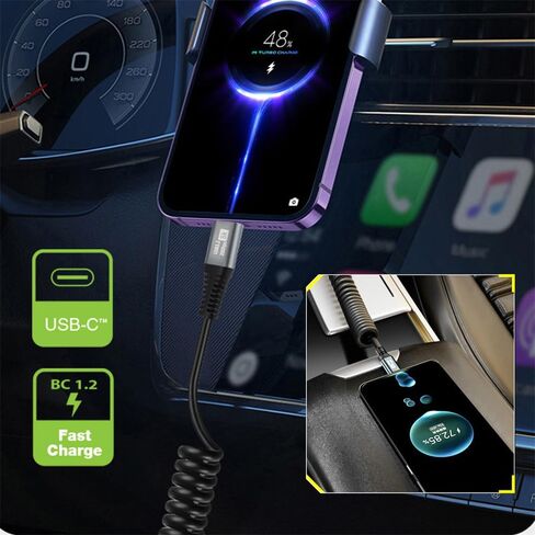 سلك تمديد xiwai USB4 من النوع C ذكر إلى أنثى، كابل بيانات شاحن USB-C ملفوف للوحة المفاتيح 20 جيجابت في الثانية 100 وات 8K للكمبيوتر المحمول اللوحي in Kuwait