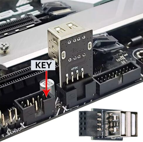 Xiwai 2 قطعة/الوحدة 9Pin 10Pin رأس اللوحة الأم الداخلية إلى المزدوج USB 2.0 أنثى محول محول النوع الأفقي عالية السرعة 480 ميجابت في الثانية لأجهزة الكمبيوتر المحمولة والأجهزة اللوحية in Saudi Arabia