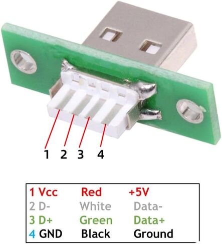 xiwai Micro-USB 5Pin Female Type-B DIY OEM Socket Connector Panel Mount Type with PC Board USB 2.0 Pinout 5pcs/Set in Kuwait