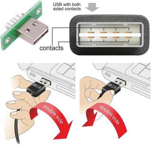 xiwai Micro-USB 5Pin Female Type-B DIY OEM Socket Connector Panel Mount Type with PC Board USB 2.0 Pinout 5pcs/Set in Kuwait