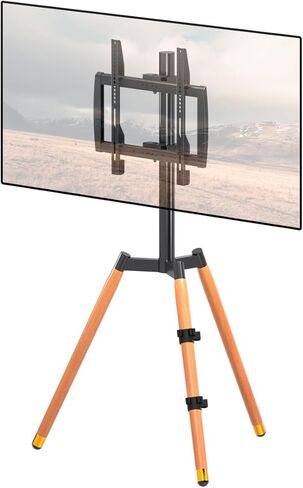 حامل فني من Suptek بشاشة LCD LED مقاس 37 إلى 65 بوصة، وحامل عرض تلفزيون الاستوديو، وحامل تلفزيون قابل للتعديل وقاعدة حامل ثلاثي الأرجل، وقوس أسود، وثلاثة أرجل من خشب الزان، ML3 in Kuwait