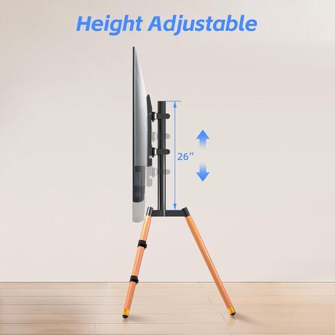 حامل فني من Suptek بشاشة LCD LED مقاس 37 إلى 65 بوصة، وحامل عرض تلفزيون الاستوديو، وحامل تلفزيون قابل للتعديل وقاعدة حامل ثلاثي الأرجل، وقوس أسود، وثلاثة أرجل من خشب الزان، ML3 in Kuwait