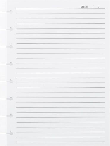 During Junior Size Discbound Refill Paper, 8-Disc Loose Leaf Refillable Lined Filler Paper A5 Discbound 100gsm Thick Planner Inserts,100 Sheets /200pages,5 Colors,5.8" x 8.2" in Kuwait