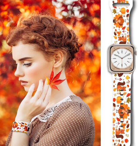 Christmas Fall Thanksgiving Band Compatible Apple Watch Winter Print Soft Strap 3 packs Women 38mm 40mm 41mm 42mm 44mm 45mm 49mm.Jullstar Holiday Seasonal Xmas Snowflake Elf Gnomes Santa Snowman Wristband in Saudi Arabia