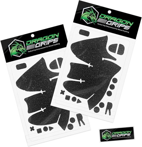 Dragon Grips PS4 Controller Grip, 24 Pcs Black Textured Non-Slip Rubber PS4 Controller Grips Stickers, Perfectly Fit to Any Handles, Trigger Buttons & D-pad, Sweat Resistant to Enhance Gaming Control in Kuwait