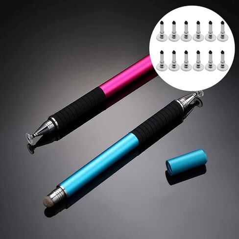 12 Pieces Universal Replacement Disc Tip Stylus Pen Tips Round Transparent Disc Tip for Touch Screen Tablet Phone Replacement Disc Tips for Stylus Pens, Pen with Stylus Tip, Styluses in Saudi Arabia
