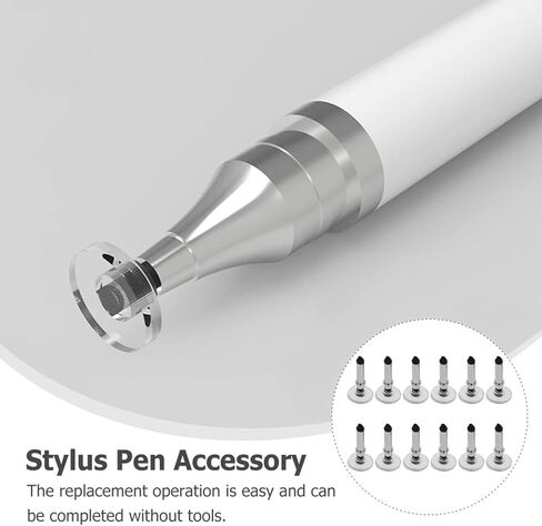 12 Pieces Universal Replacement Disc Tip Stylus Pen Tips Round Transparent Disc Tip for Touch Screen Tablet Phone Replacement Disc Tips for Stylus Pens, Pen with Stylus Tip, Styluses in Saudi Arabia