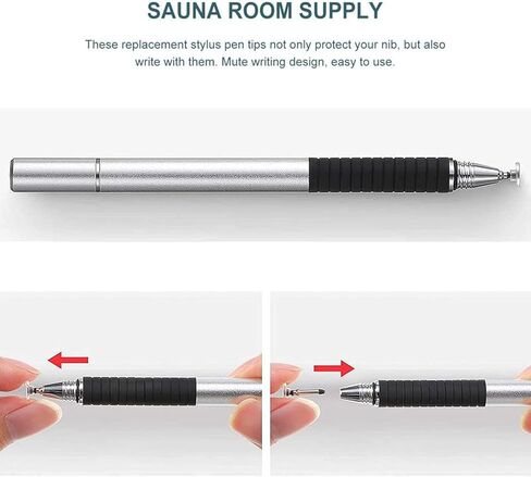 12 Pieces Universal Replacement Disc Tip Stylus Pen Tips Round Transparent Disc Tip for Touch Screen Tablet Phone Replacement Disc Tips for Stylus Pens, Pen with Stylus Tip, Styluses in Saudi Arabia
