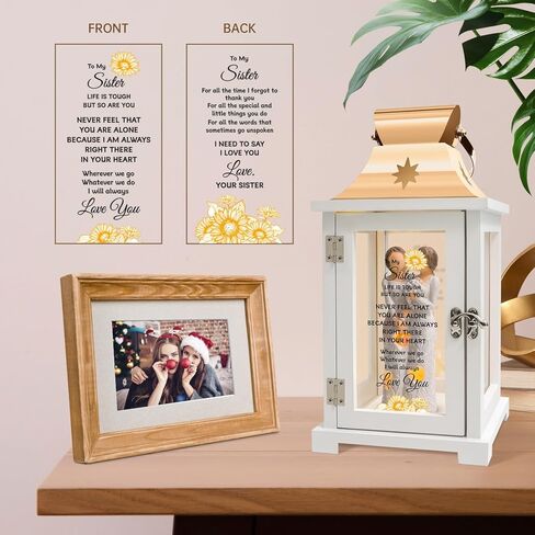 فانوس هدايا الأخت - هدايا أخت فريدة من الأخت، هدايا عيد ميلاد للأخت، أفضل أفكار هدايا للأخت لعيد الأم، عيد الميلاد، عيد الشكر، أخوات، هدايا فانوس صغيرة من الأخت in Kuwait