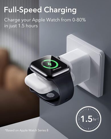 قاعدة شحن ESR 2 في 1 لأجهزة Apple، حامل شاحن MagSafe لأجهزة iPhone [معتمد]، محطة شحن Magsafe لأجهزة متعددة iPhone 15/14/13/12، وساعة Apple، وAirPods، أسود in Saudi Arabia