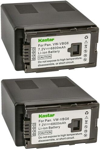 Kastar 3-Pack VW-VBG6 Battery Replacement for Panasonic VW-VBG6 VW-VBG6GK VW-VBG6-K VW-VBG6PPK CGA-E625 Battery, DE-A38, VSK0631, VSK0698 Charger, Panasonic AG-HMC80, AG-HMC83MC, AG-HMC150, AG-HMC151E in Saudi Arabia