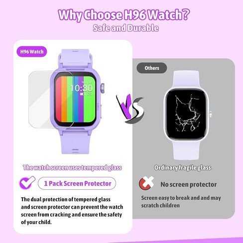 Smart Watch for Kids, Fitness Tracker Watch Boy Girl Teens with 19 Sport Modes, Pedometer, Sleep Monitor, Kids Watch Birthday Gifts Toy Gift for Girls Boys 6-16 (Purple) in Saudi Arabia