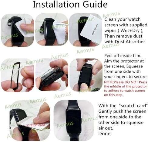 واقي شاشة متوافق مع الساعة الذكية Popglory P66 (3 عبوات) طبقة حماية كاملة ثلاثية الأبعاد متوافقة مع ساعة Hendari وNiUFFiT وNacid 1.85 بوصة الذكية in Kuwait