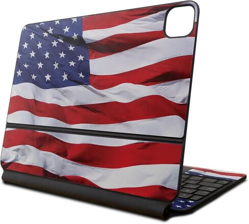 Skin Compatible with Apple Magic Keyboard for iPad Pro 13‑inch (M4) 2024 - American Flag - Premium 3M Vinyl Protective Wrap Decal Cover - Easy to Apply | Crafted in The USA by MightySkins in Saudi Arabia