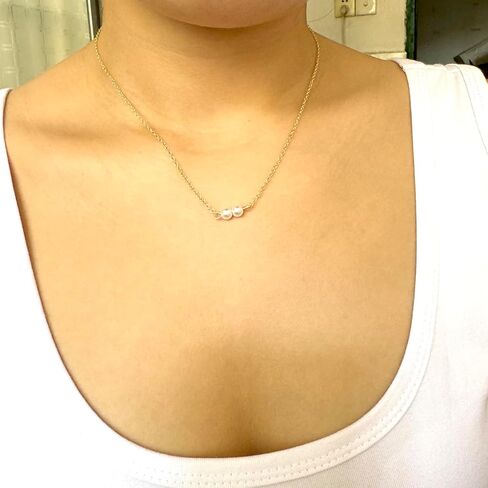 قلادة Harlorki Dainty بسيطة مطلية بالذهب عيار 14 قيراط بسلسلة من الطبقات وقلادة دائرية على شكل قرص مطروق هدية مجوهرات أنيقة للنساء والسيدات والبنات in Kuwait