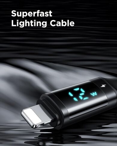 ocdun® USB to Lightning Cable - 12W Fast Charging iPhone Charger USB, Nylon Braided iPhone Cord for iPhone 14 Plus Pro Max, 13, 12, 11, XS, 8, SE, AirPods and iPad in Saudi Arabia