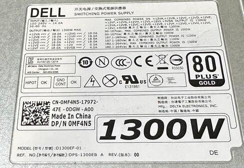 تستخدم 1300 واط إمدادات الطاقة PSU لديل الدقة T5600 T5610 T7600 T7610 H1300EF-00 D1300EF-00 H3HY3 0MF4N5 6MKJ9 09JX5 in Kuwait