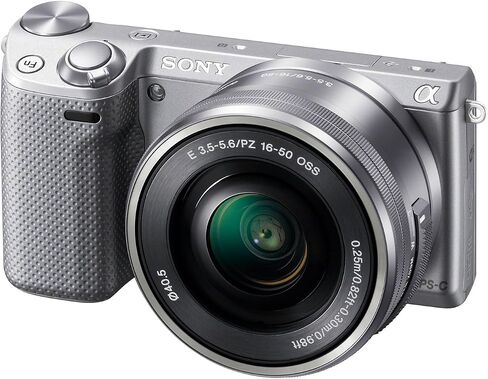 Sony NEX-5 16MP Mirrorless Digital Camera with Kit with Lens Sone E Mount Lens System (Silver) (Renewed) in Saudi Arabia