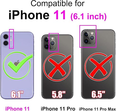 حافظة مصممة لهاتف iPhone 11، غطاء قابل للطي للسيدات مع حامل من جلد البولي يوريثان المنقوش وفتحات لبطاقات الائتمان وحزام المعصم لهاتف iPhone 11 6.1 بوصة (ذهبي وردي) in Saudi Arabia